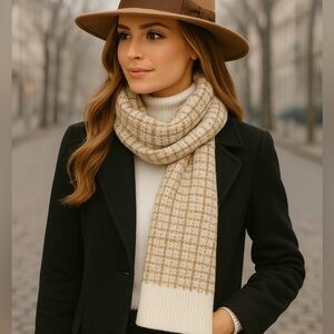 Knit Ivory Cream Scarf